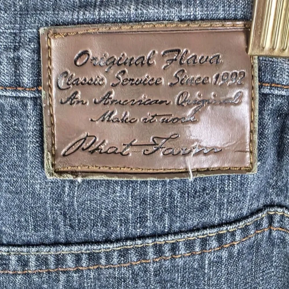 Vintage Phat Men's 40x32 Medium Wash Straight Leg Denim Pants